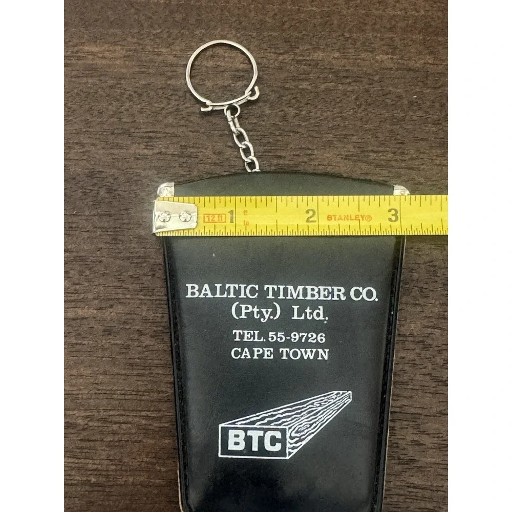 Baltic Timber Co Cape Town South Africa Vinyl Key Chain Change Pouch Coin Purse